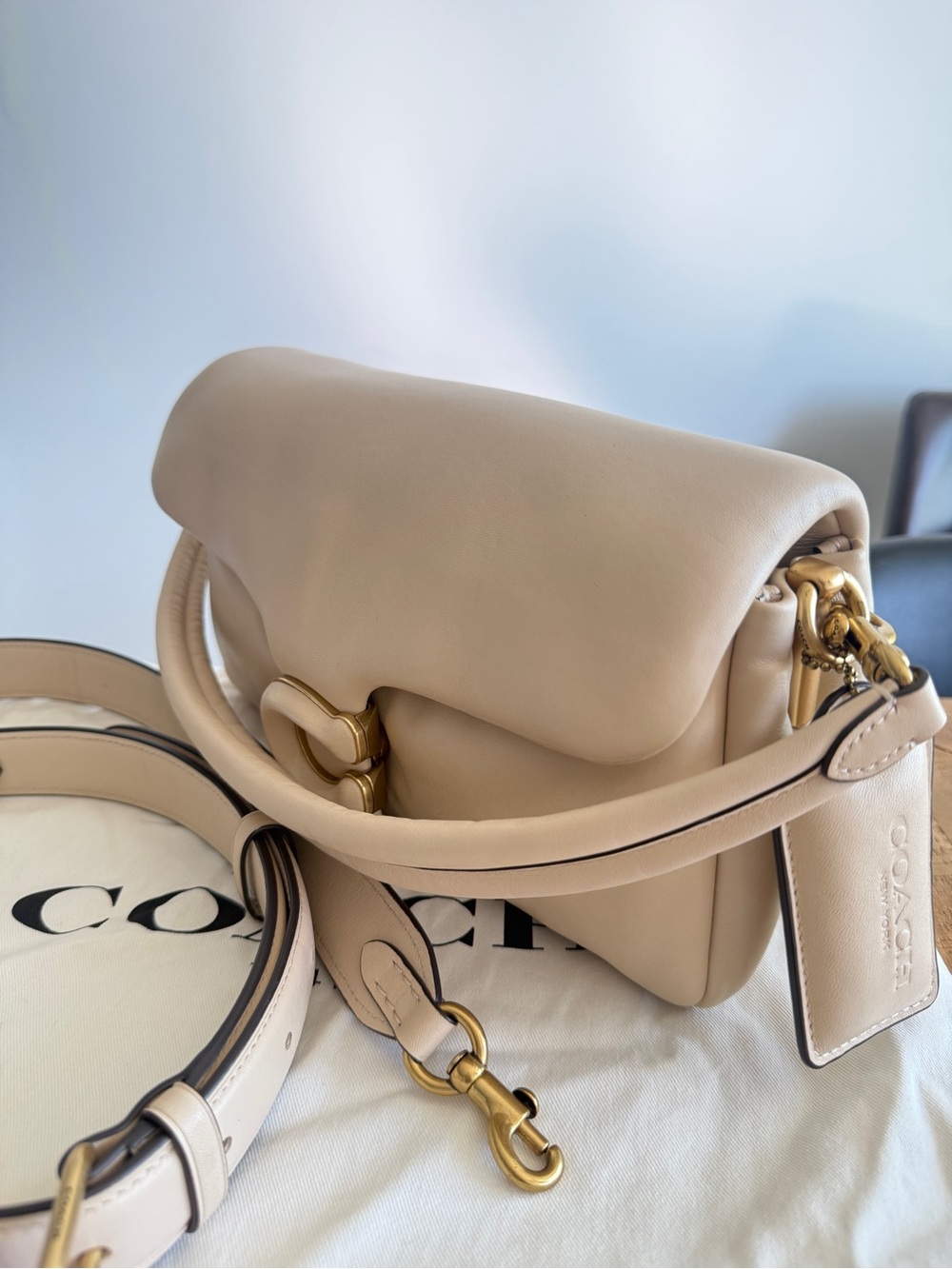 COACH PILLOW TABBY SHOULDER BAG 26 in Ivory